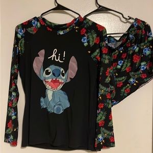 Disney Stitch Rash Guard & Shorts